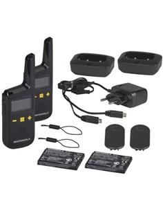 MOTOROLA Pareja de Walkies XT185 16 Canales,8Km,Auriculares Incluidos Negro