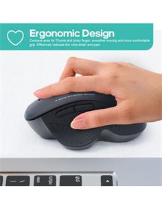 ACCETEL Raton Inalambrico Ergonomico PCM206 Negro