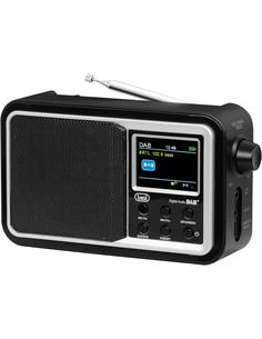TREVI Radio Recargable DAB+ 7F96 R FM RDS Bluetooth,Despertador Con 2 Alarmas,Aux In Negra