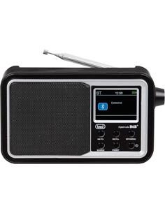 TREVI Radio Recargable DAB+ 7F96 R FM RDS Bluetooth,Despertador Con 2 Alarmas,Aux In Negra