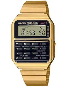 CASIO COLECCION CA-500WEG-1AEF Reloj Digital Con Calculadora Correa Dorado