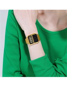 CASIO COLECCION CA-500WEG-1AEF Reloj Digital Con Calculadora Correa Dorado