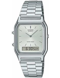 CASIO COLECCION AQ-230A-7AMQYES Reloj Digital/Analogico Correa Plateado/Blanco