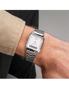 CASIO COLECCION AQ-230A-7AMQYES Reloj Digital/Analogico Correa Plateado/Blanco