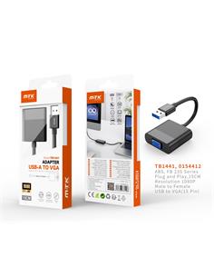 MTK Adaptadotr  Usb/M a VGA/M TB1441 Negro
