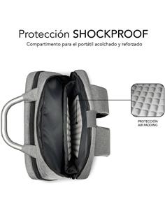 SUBBLIM Mochila Con Puerto Usb/ Portatil Hasta 15.6" Gris SUB-BP-3EAP001