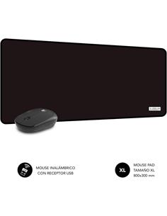 SUBBLIM Raton Inalambrico+ Alfombrilla SUBMP-03HP001 Negro
