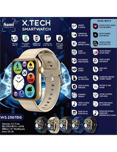 SAMI Reloj Inteligente X-TECH Sueño/Cardiaco/Oxigeno/Manos Libre WS2367BG Beige