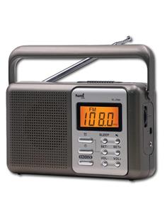 SAMI Radio Portatil Digital AM/FM RS-2986 Con Funcion Sleep,Despertador,Aux In 3W