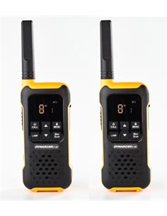DYNASCAN F-15 Pack 2 Emisora PMR446 Flota en agua, IP67, 16 Canales, 500MW con 2 pinganillo gratis