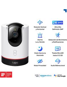 TP-LINK Camara Vigilancia IP Wifi TAPO C225 360º.Vision Nocturna,Smart AI Deteccion 4MP