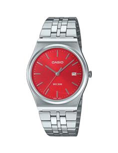 CASIO COLECCION MTP-B145D-4A2VEF Reloj Analogico Acero Inox Con Esfera Roja ,Fecha ,Resist al Agua