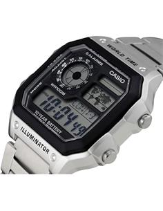 CASIO COLECCION AE-1200WHD-1AVEF Reloj Digital Acero inox,Cronometro,Temporizador,Resist al Agua