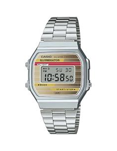 CASIO COLECCION A168WEHA-9AE Reloj Digital Acero Inoxidable Plata,Retroiluminacion Fecha, Alarma, Re