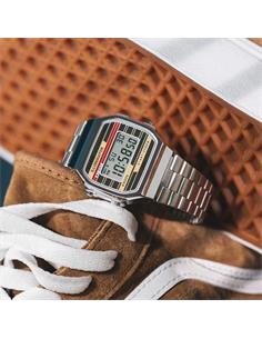 CASIO COLECCION A168WEHA-9AE Reloj Digital Acero Inoxidable Plata,Retroiluminacion Fecha, Alarma, Re