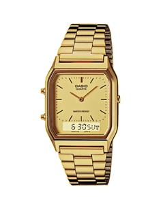CASIO COLECCION AQ-230GA-9DMQYES Reloj Analogico/Digtial Correa Dorada Cronometro,Fecha,Resit al Agu
