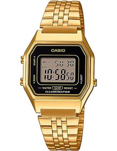 CASIO COLECCION LA680WEGA-1ER Reloj Digital, Acero Inox Dorado Fecha, Alarmas, Resistente al Agua