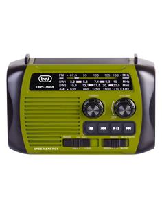 TREVI Radio Solar Con Dymo EXPLORER AM/FM/SW Con Bluetooth+Micro Sd RA7F30 BT Verde