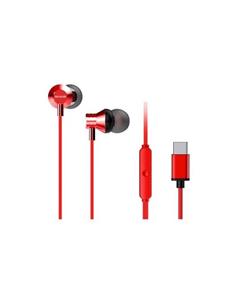 AIWA Auricular Estereo Conector Tipo C Con Microfono Rojo