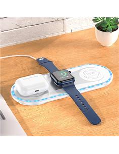 BOROFONE Cargador Inalamrbico 3 En 1 BQ14 Blanco