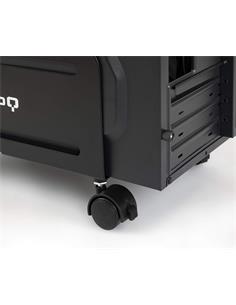 TOOQ Soporte Para CPU COn Ruedas Metal UMCS0004-B Negro