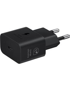 SAMSUNG Cargador Red 25W Tipo-C/H + Cable Datos Tipo C M/M Negro  EP-T2510XBEGEU