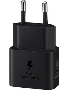 SAMSUNG Cargador Red 25W Tipo-C/H + Cable Datos Tipo C M/M Negro  EP-T2510XBEGEU