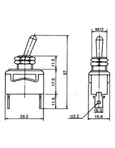 EUROCONNEX Interruptor 2P (SPST) On-Off 250V 15A 2465R
