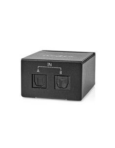 NEDIS Conmutador Audio Digital Toslisk 2 Entradas-1Salida ASWI2512BK
