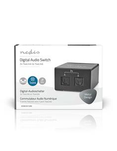 NEDIS Conmutador Audio Digital Toslisk 2 Entradas-1Salida ASWI2512BK