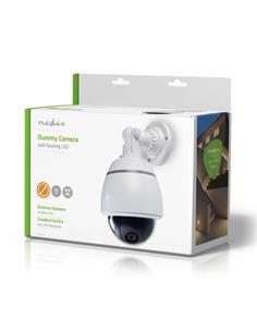 NEDIS Camara Seguridad Falsa Tipo Domo Con Luz Led A Pilas DUMCF50WT