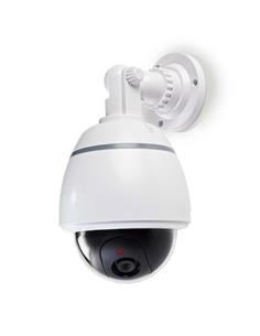 NEDIS Camara Seguridad Falsa Tipo Domo Con Luz Led A Pilas DUMCF50WT