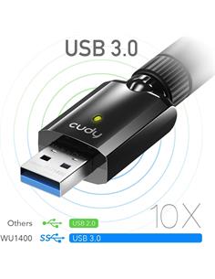 CUDY Adaptador Wifi Con Antena 5dbi AC1300 3.0 Negro WU1400