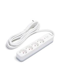 AIGOSTAR Regleta 6 Enchufes Schucko Con Interruptor 3680W 1.5Mtrs Blanco