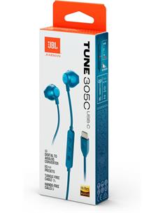 JBL Auricular Estereo Conector Tipo C Tune 305C Azul