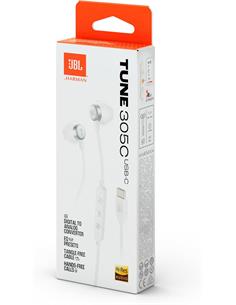 JBL Auricular Estereo Conector Tipo C Tune 305C Blanco