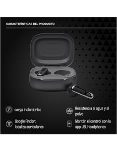 JBLAuricular Bluetooth LIVE FLEX 3 Negro 6 Microfon Cancelacion de Ruido Smart Estuche de Carga 50H