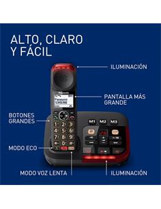 PANASONIC Telefono Inalambrico Amplificado KX-TGM420 Negro Con Contestador Automatico Voll Alto 40DB