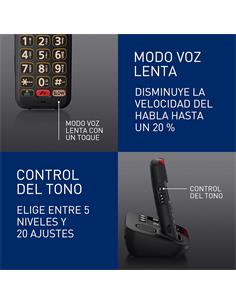 PANASONIC Telefono Inalambrico Amplificado KX-TGM420 Negro Con Contestador Automatico Voll Alto 40DB