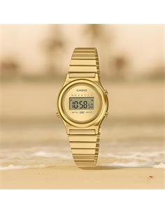 CASIO COLECCCION LA700WEG-9AEF Reloj Digital Dorado Redondo Fecha Cronometro,Temprorizador