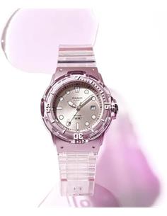 CASIOCOLECCION LRW-200HS-4EVEF Reloj Analogico Rosa Transparent Fecha,Resist al Agua,Correa Resi