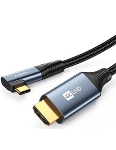 JOYRROM Cable Trenzado Tipo C A HDMI Acodado 4K 2Mtrs SY-20C1 Negro