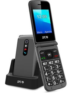 SPC Telefono Movil STELLA 2 2323T Titanium Dual Sim,Teclas Grandes,Boton SOS,Radio Fm, Camara,Linter