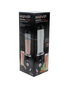 MUVIP Batidora Smoothie Inox 300W 600Ml Con 2 Vasos MV0527