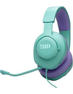 JBL Micro Auricular Casco Gaming Para PC,PS4,Xbox One,Switch QUANTUM 100 M2 Cyan,Cable,Jack 3.5m