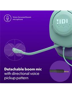 JBL Micro Auricular Casco Gaming Para PC,PS4,Xbox One,Switch QUANTUM 100 M2 Cyan,Cable,Jack 3.5m