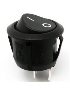 ERUOCONNEX Interruptor Redondo Negro 2P On/Off 125V/10A 3614