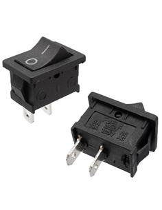 ERUOCONNEX Interruptor Negro 2P On/Off 250/6A 3807