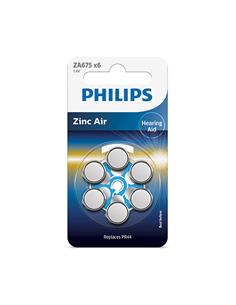 PHILIPS Pack 6 Pilas Boton ZInc Air ZA675