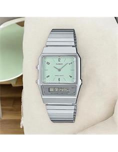 CASIO COLECCION AQ-800E-3AEF Reloj Analogico/Digtial Correa Acero Inox, Cronometro,Fecha,Resit a
